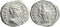 Ancient Roman silver denarius of Julia Domna minted in Rome
