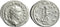 Ancient Roman silver coin of the Emperor Philip I minted in Rome in 244-247 AD