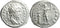 Ancient Roman silver denarius of the Emperor Septimius Severus minted in Rome