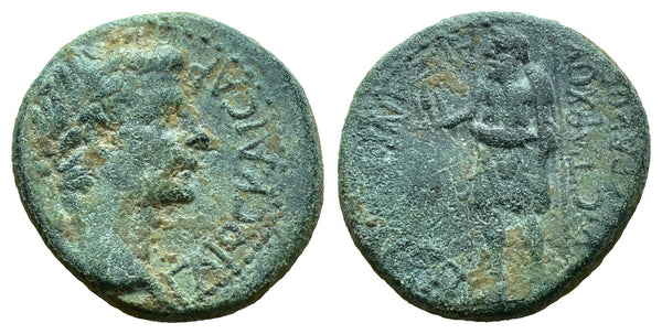 Ancient Roman coin of the Emperor Caligula 37-41 AD minted in Aezanis, Phrygia