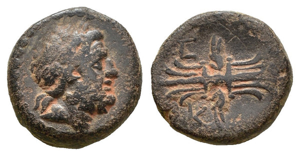 Ancient Greek coin of the King of Galatia - Amyntas 39-25 BC minted in Kremna, Pisidia