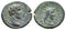 Ancient Roman Provincial coin of the Emperor Tiberius with Helios minted in Tripolis, Lydia