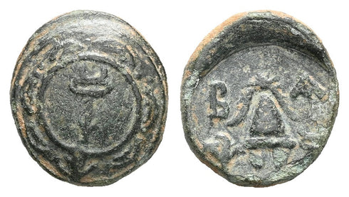 Ancient Macedonian bronze coin of Alexander III The Great 336-323 BC