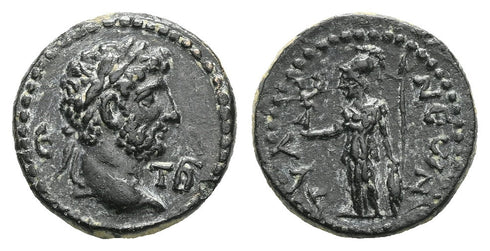 RARE VF+++ Ancient Roman Provincial coin of the Emperor Hadrian minted in Tyana, Cappadocia - Athena holding Nike