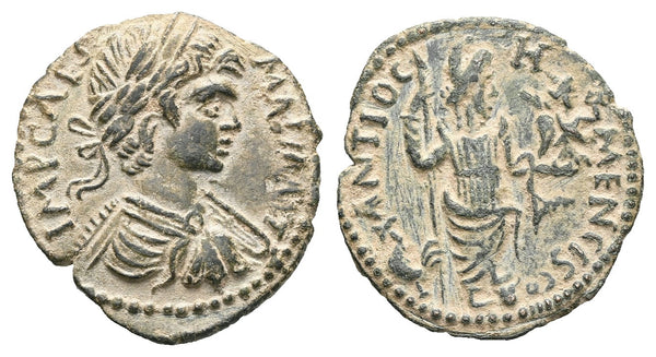 EF+/VF++ Ancient Roman coin of the Emperor Caracalla minted in Antioch, Pisidia