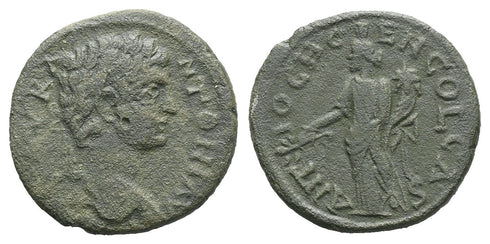 Ancient Roman Provincial Coin of the Emperor Caracalla minted in Antioch, Pisidia