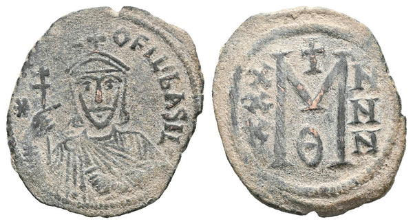 Ancient Byzantine coin of Theophilus 830-842 AD minted in Constantinople