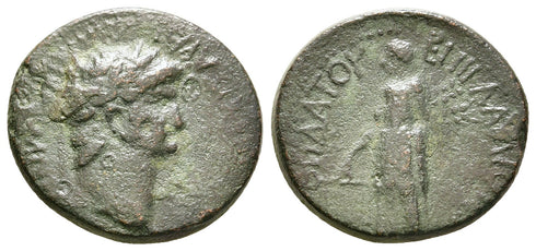 Ancient Roman Provincial coin of Emperor Nero minted in Prymnessus, Phrygia