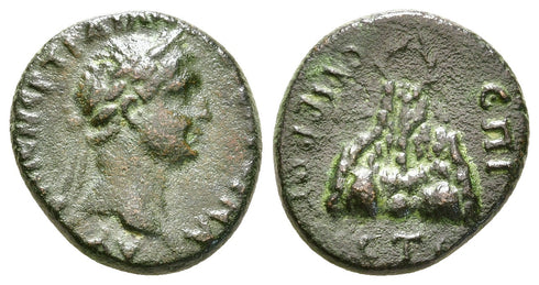 Ancient Roman P:rovincial coins of the Emperor Trajan minted in Caesaria, Cappadocia