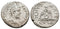 Ancient Roman Provincial silver coin of the Emperor Septimius Severus minted in Caesarea, Cappadocia