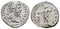 Ancient Roman silver denarius of the Emperor Septimius Severus minted in Rome