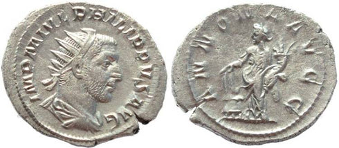 Philip I AR silver antoninianus - ANNONA AVGG