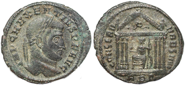 Roman coin of Maxentius - CONSERV VRB SVAE