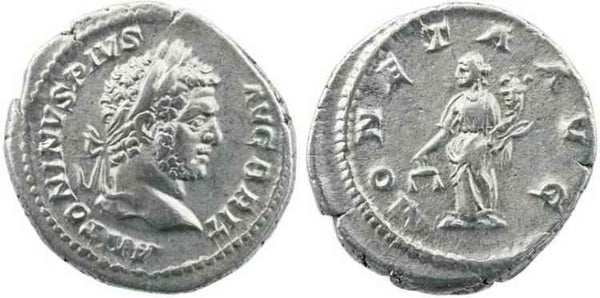 Roman Empire - Caracalla AR denarius - MONETA AVG
