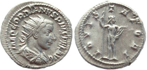 Gordian III 238-244AD silver antoninianus - IOVI STATORI