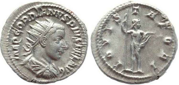 Gordian III 238-244AD silver antoninianus - IOVI STATORI