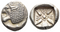Ancient silver Greek coin from Ionia, Miletos. Late 6th early 4th Century BC. AR Diobol