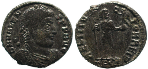 Roman coin of Valens - RESTITVTOR REIP - Thesalonica