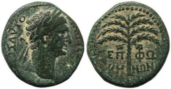 Roman coin of Trajan - Judaea, Sepphoris- beautiful desert patina