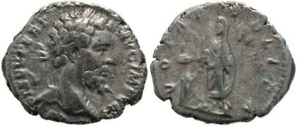 Septimius Severus 193-211AD denarius, Emperor sacrificing