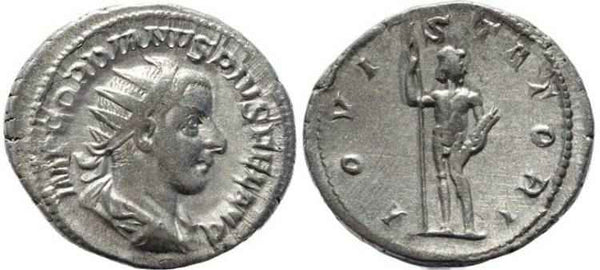 Gordian III 238-244AD silver antoninianus - IOVI STATORI