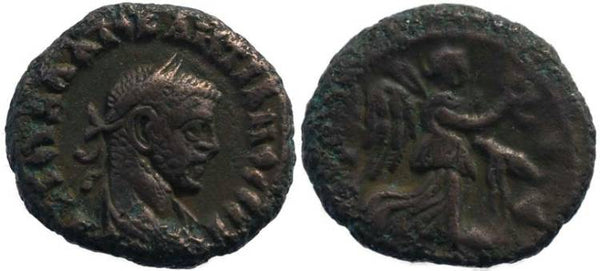 Diocletian Potin Tetradrachm minted in Alexandria, Egypt
