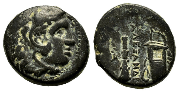 Ancient Macedonian bronze coin of Alexander III The Great 336-323 BC