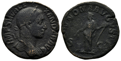 Large Ancient Roman coin of the Emperor Severus Alexander minted in Rome