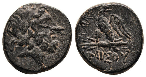 VF+ Ancient Greek coin minted in Amisos, Pontos - Zeus and Eagle