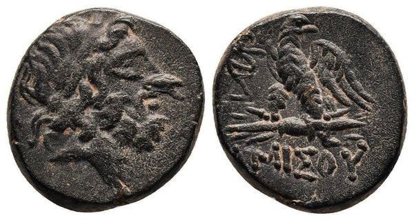 VF+ Ancient Greek coin minted in Amisos, Pontos - Zeus and Eagle