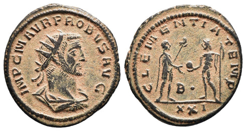 Ancient Roman coin of the Emperor Probus as Augustus minted in Antioch - CLEMENTIA TEMP