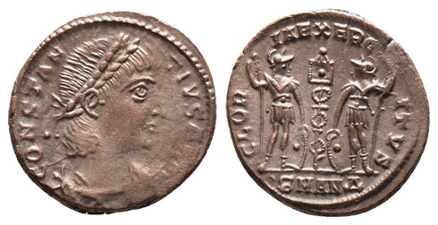 Ancient Roman coin of the Emperor Constantius II as Augustus minted in Antioch