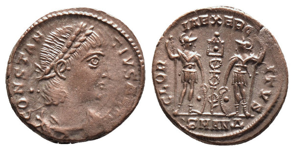 Ancient Roman coin of the Emperor Constantius II as Augustus minted in Antioch