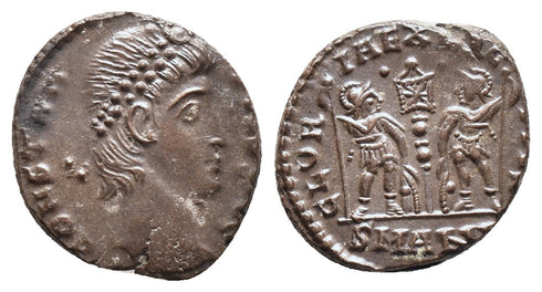 Ancient Roman coin of the Emperor Constantius II as Augustus minted in Antioch