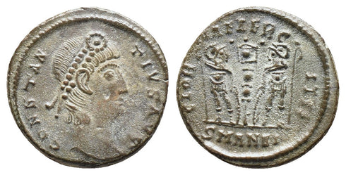 Ancient Roman coin of the Emperor Constantius II as Augustus minted in Antioch