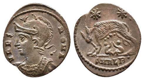 Ancient Roman coin - Commemorative Coin minted in Alexandria, Egypt - Wolf and Twins