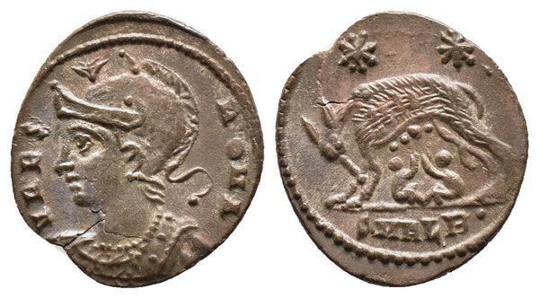 Ancient Roman coin - Commemorative Coin minted in Alexandria, Egypt - Wolf and Twins