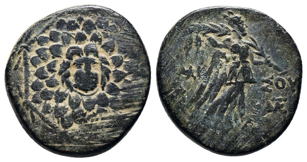Ancient Greek coin from Pontos, Amisos. Time of Mithradates VI Eupator 105-90 BC or 90-85 BC