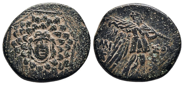 Ancient Greek coin from Pontos, Amisos circa 85-65 BC - Nike holding palm