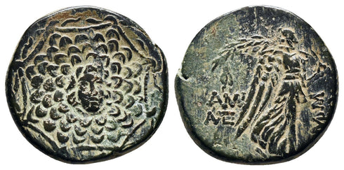 VF+ Ancient Greek coin from Pontos, Amisos circa 85-65 BC - Nike holding palm
