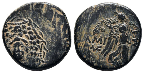 Ancient Greek coin from Pontos, Amisos circa 85-65 BC - Nike holding palm