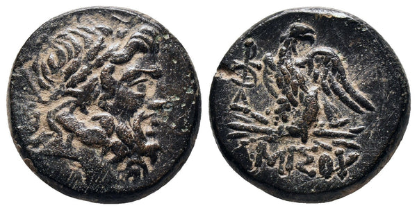 VF+ Ancient Greek coin minted in Amisos, Pontos - Zeus and Eagle circa 2nd Century BC