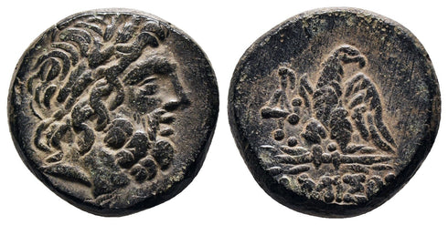 VF++/VF Ancient Greek coin minted in Amisos, Pontos - Zeus and Eagle circa 85-65 BC