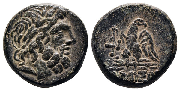 VF++/VF Ancient Greek coin minted in Amisos, Pontos - Zeus and Eagle circa 85-65 BC