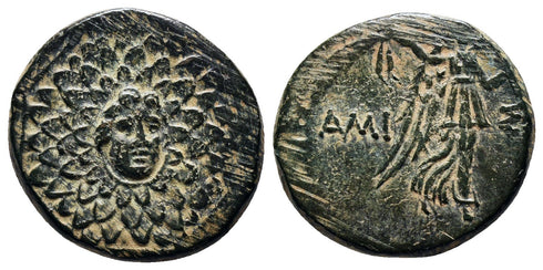 VF+++ Ancient Greek coin from Pontos, Amisos circa 85-65 BC - Nike holding palm