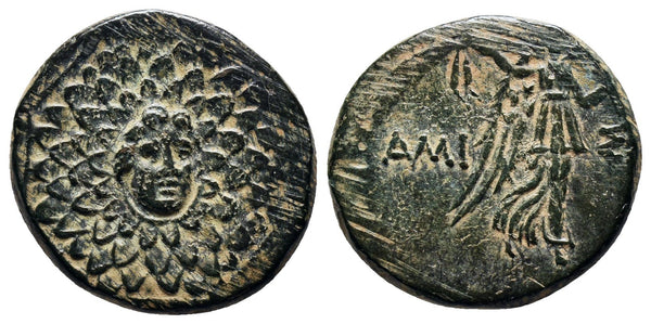 VF+++ Ancient Greek coin from Pontos, Amisos circa 85-65 BC - Nike holding palm