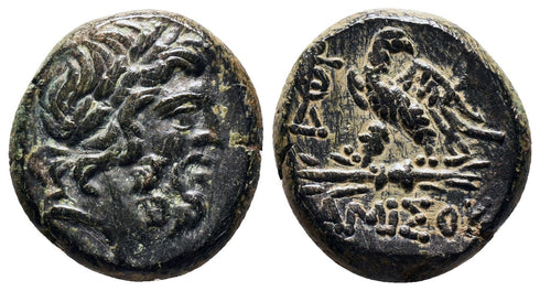 VF+ Ancient Greek coin minted in Amisos, Pontos - Zeus and Eagle circa 2nd Century BC