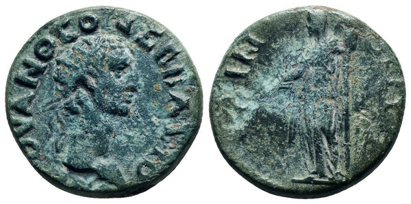 Ancient Roman Provincial Coin of the Emperor Nerva struck in Perinthus, Thrace by Emperor Trajan