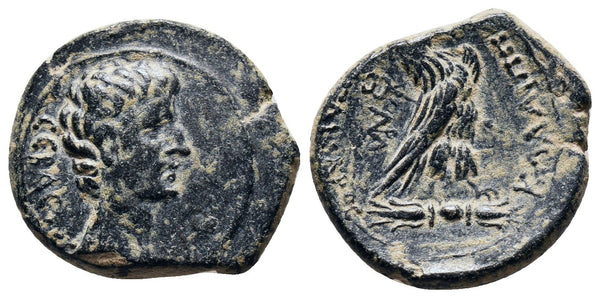 Ancient Roman Provincial coin of the Emperor Augustus 27 BC-14 AD minted in Amorium, Phrygia