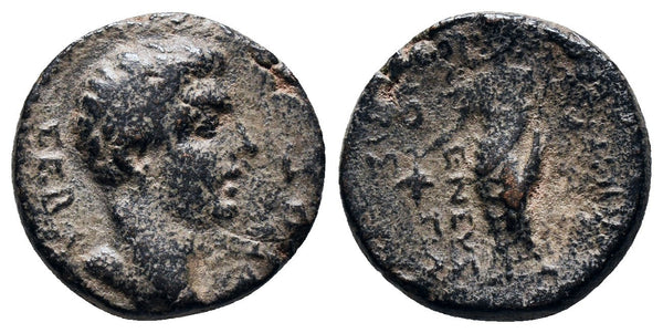 Ancient Roman Provincial coin of the Emperor Tiberius minted in Dionysopolis, Phrygia